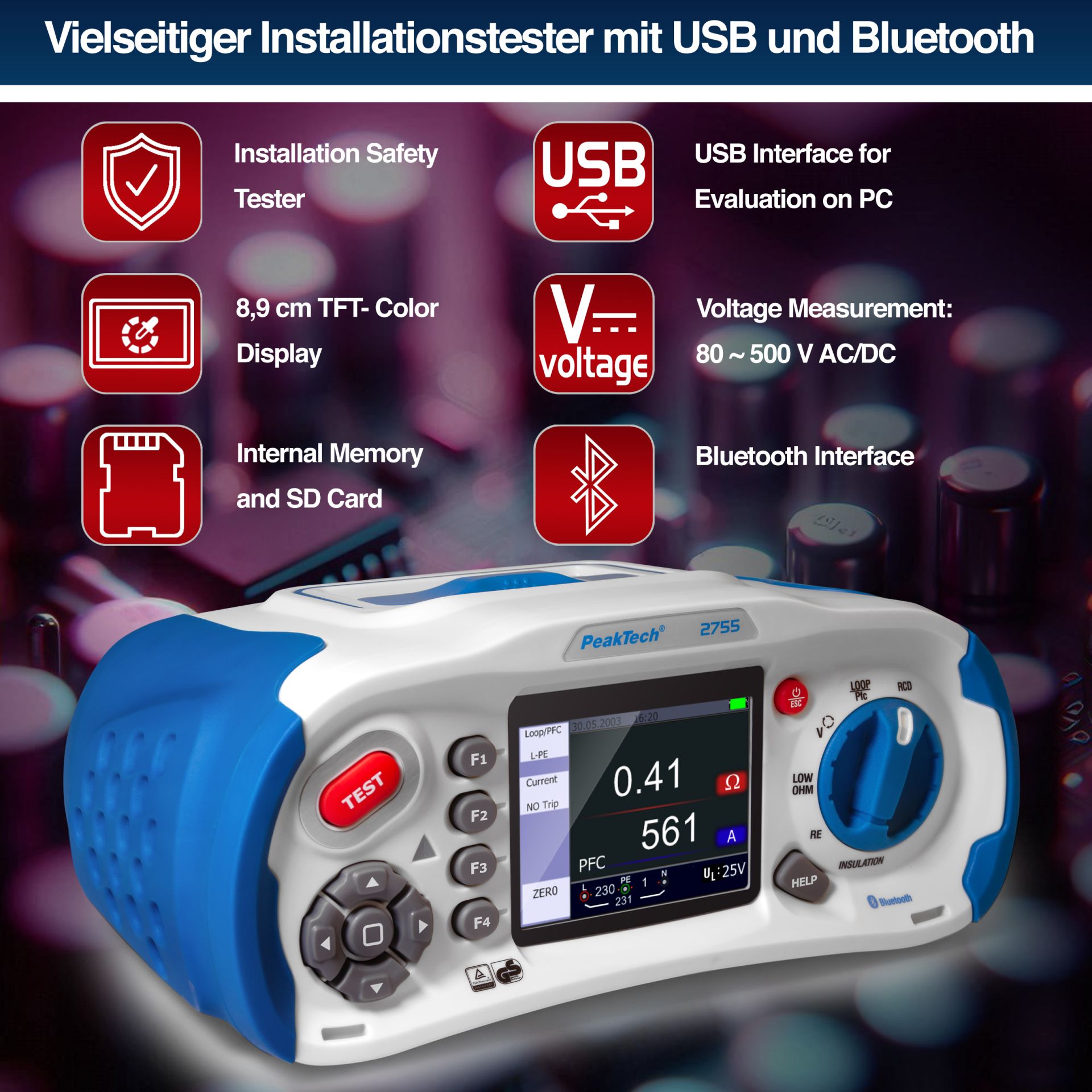PKT 2755 Uređaj za ispitivanje instalacija VDE 0100 - Slika 2