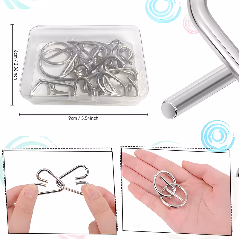 1 set / 10 komada metalnih slagalica za otključavanje (Kopiraj) - Slika 3